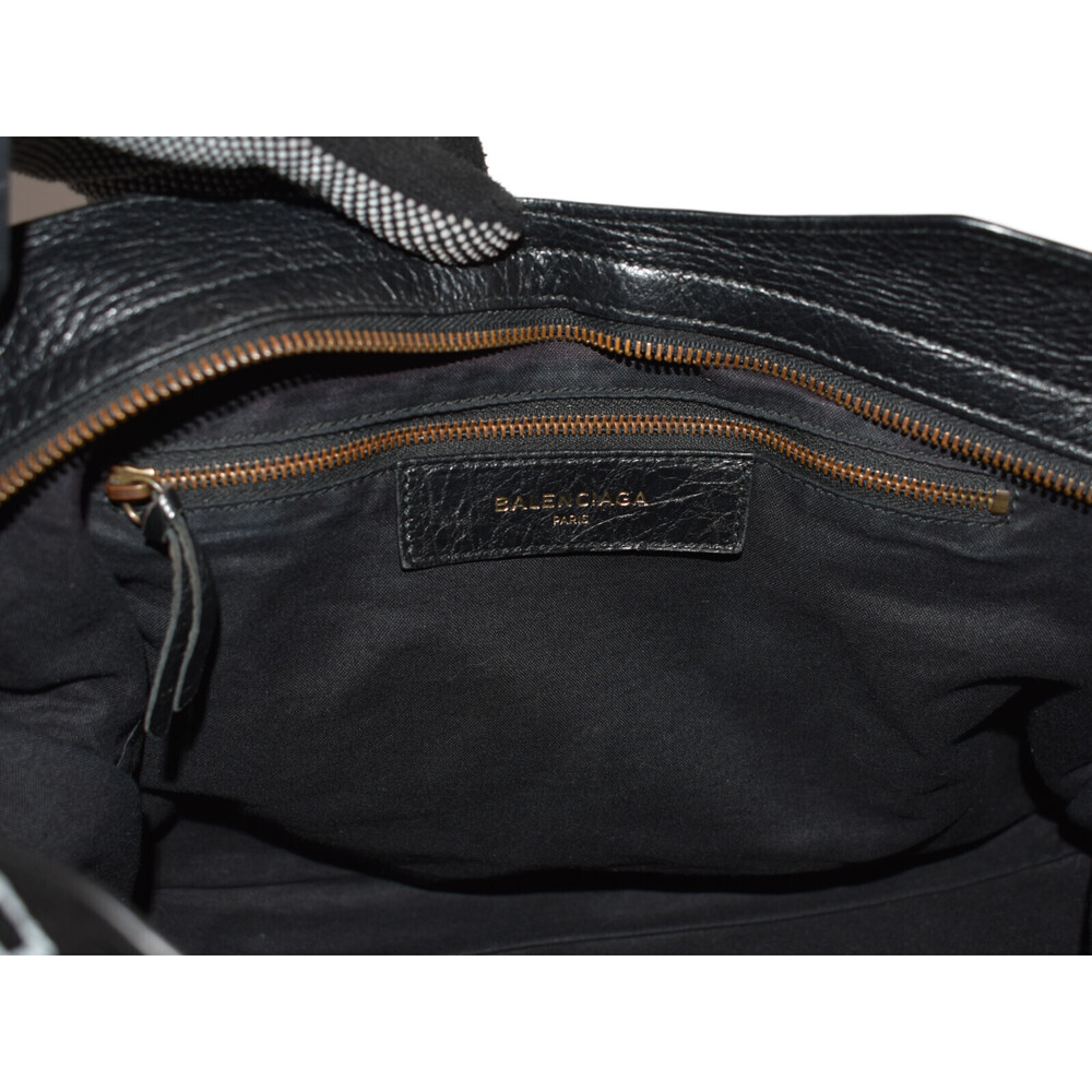 BALENCIAGA Graffiti Classic City Handbag Black Leather Rare No Shoulder Strap - Picture 7 of 7